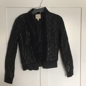 silence + noise quilted leather jacket
